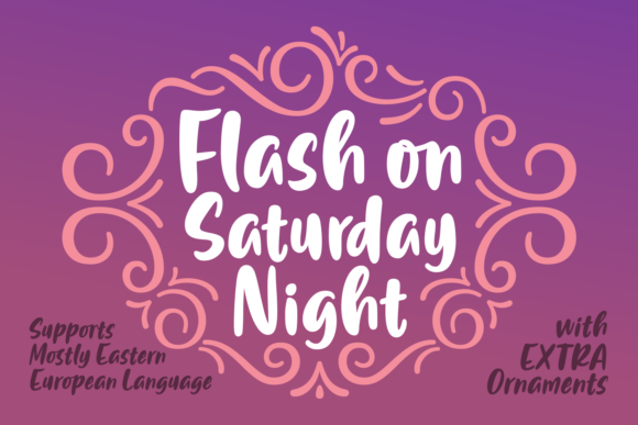 Flash on Saturday Night: A Font That Adds Personality and Style